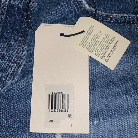 Levi’s 501 high rise button fly shorts size 28 NWT - Picture 5 of 7